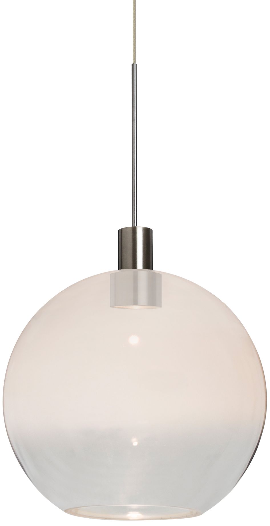 Besa Newton 8 7 3/4"W White and Clear Glass LED Mini Pendant