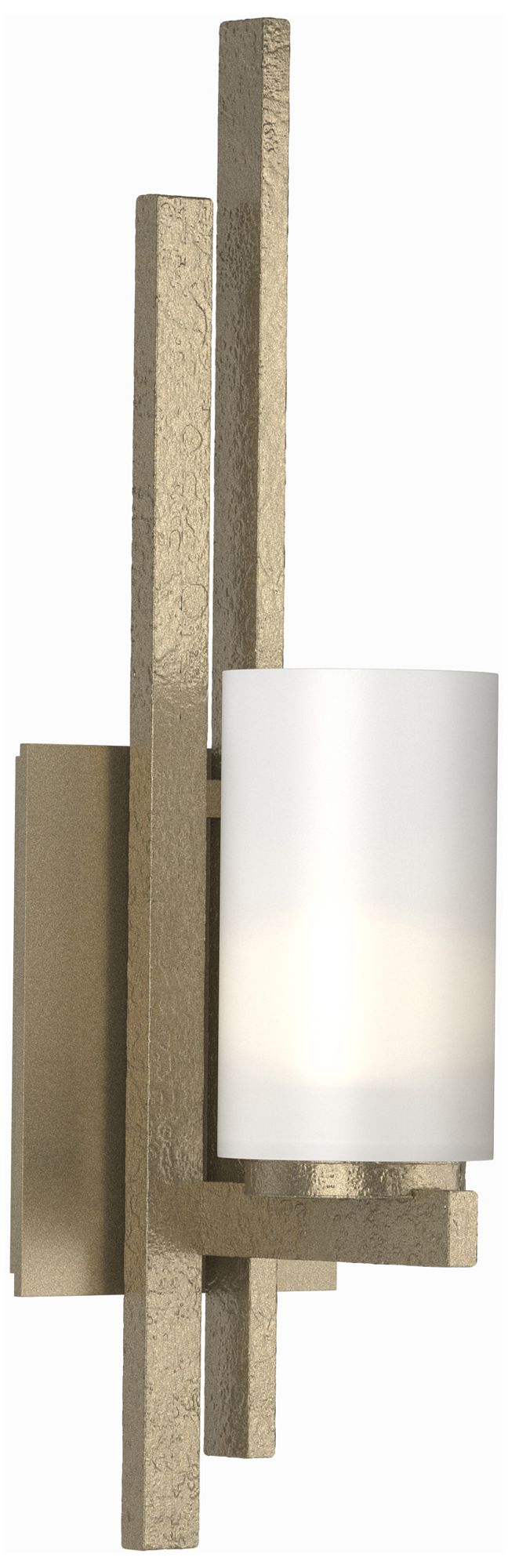 Ondrian 1 Light Sconce  - Gold - Opal Glass - Left Orientation