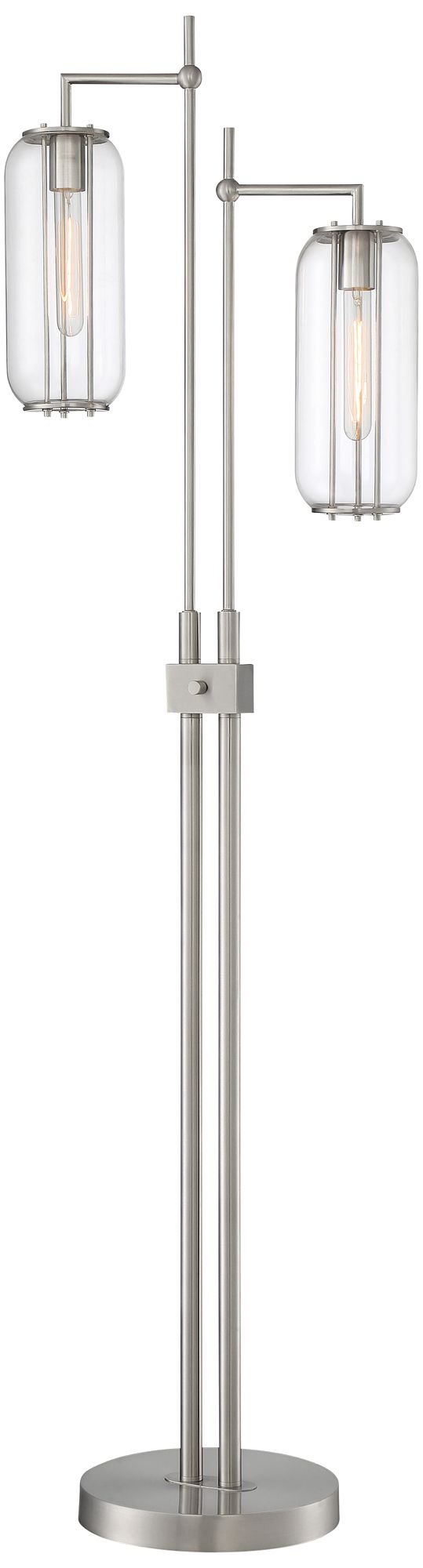 Lite Source Hagen Brushed Nickel 2-Light Floor Lamp