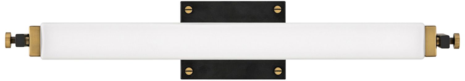 Hinkley Rollins 24"W Black and Heritage Brass LED Bath Light