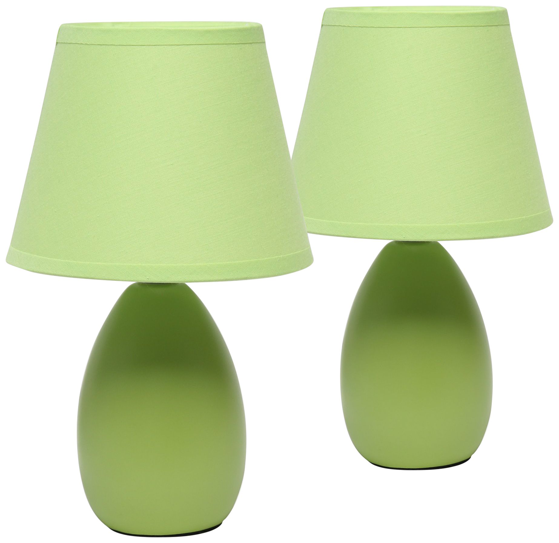 Creekwood Home Nauru 9 1/2" High Green Table Lamps Set of 2