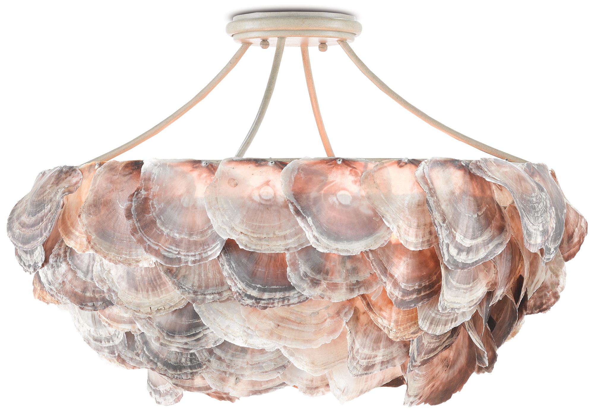 Currey and Company Capiz Shell 22" Wide Seahouse Ceiling Light