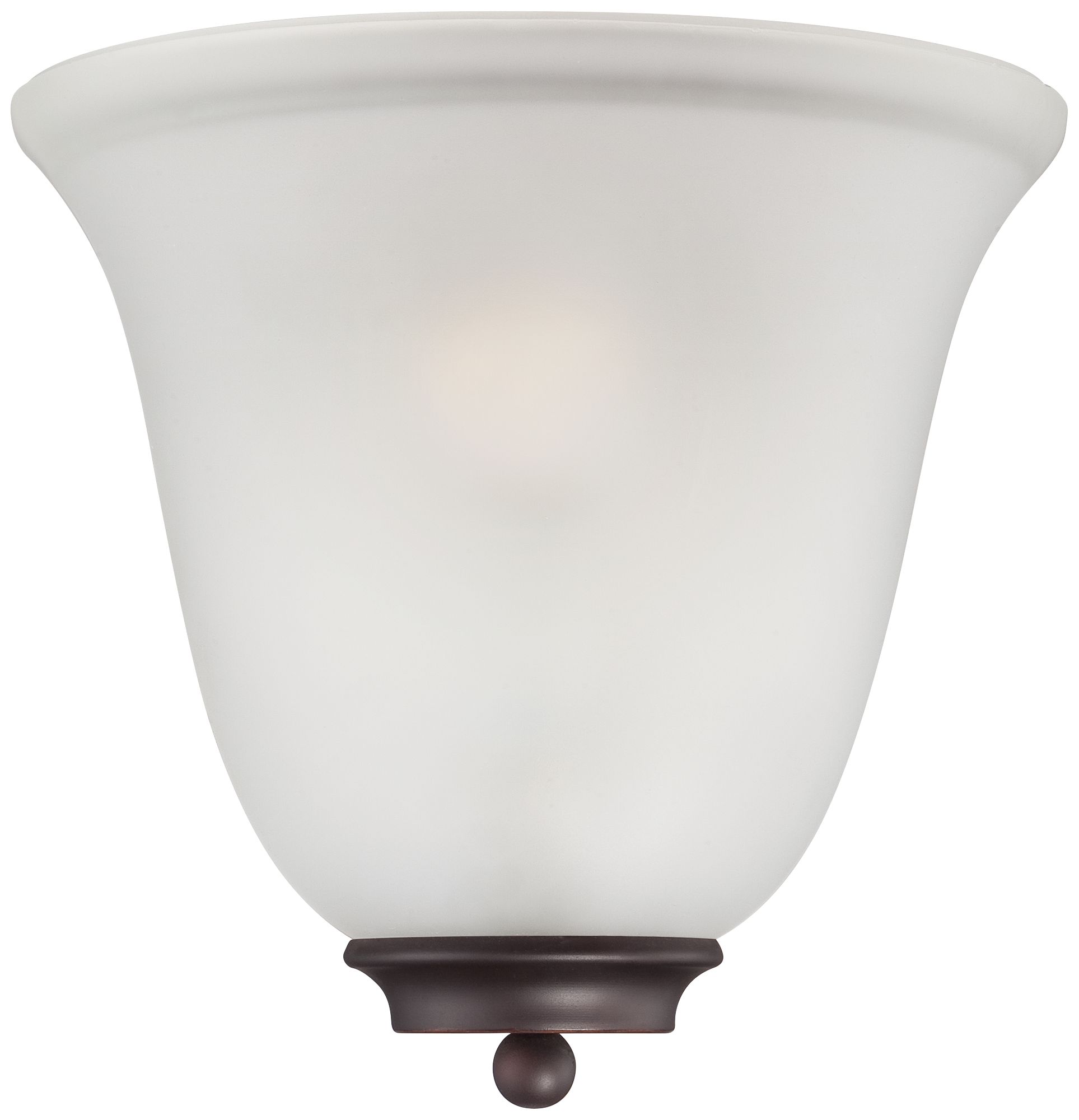 Empire; 1 Light; Wall Sconce; Mahogany Bronze with Frosted Glass