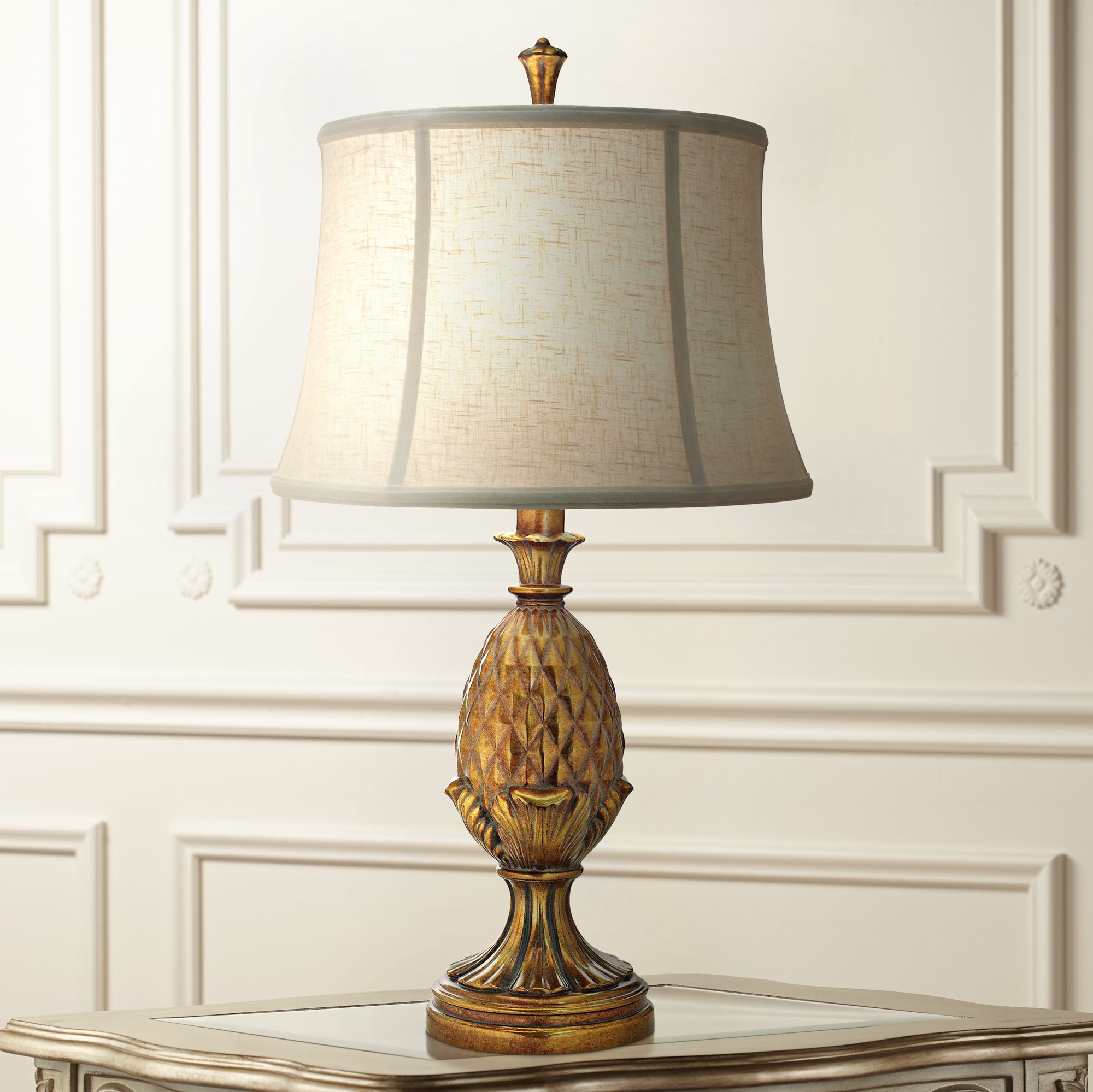 Stiffel Royal Luao Polished Honey Brass Metal Table Lamp