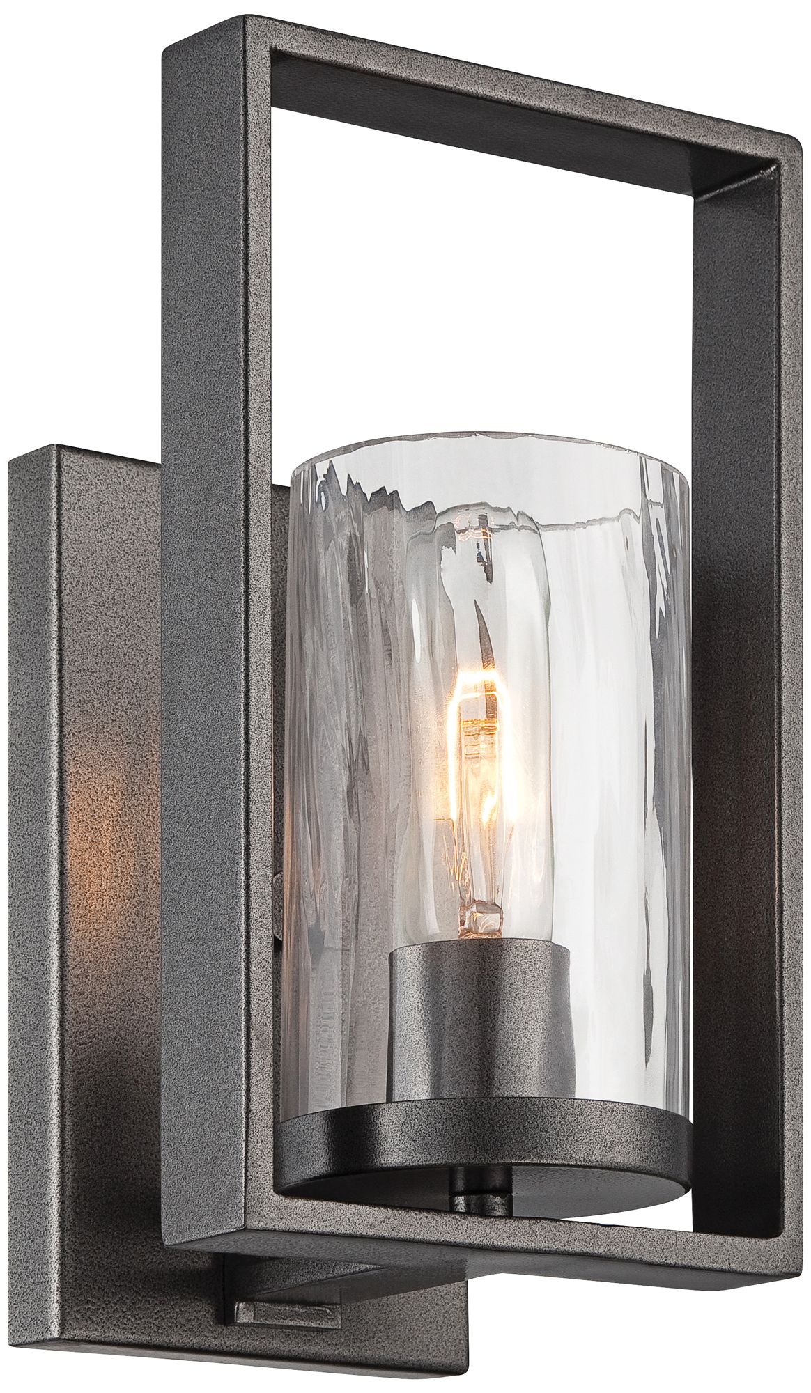 Elements 10 3/4" High Charcoal Wall Sconce