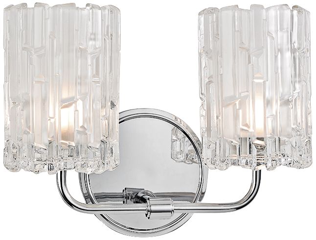 Dexter 8 1/2"H 2-Light Polished Chrome Wall Sconce