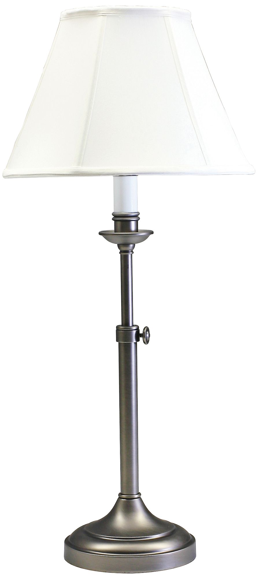 House of Troy Club Adjustable Antique Silver Table Lamp