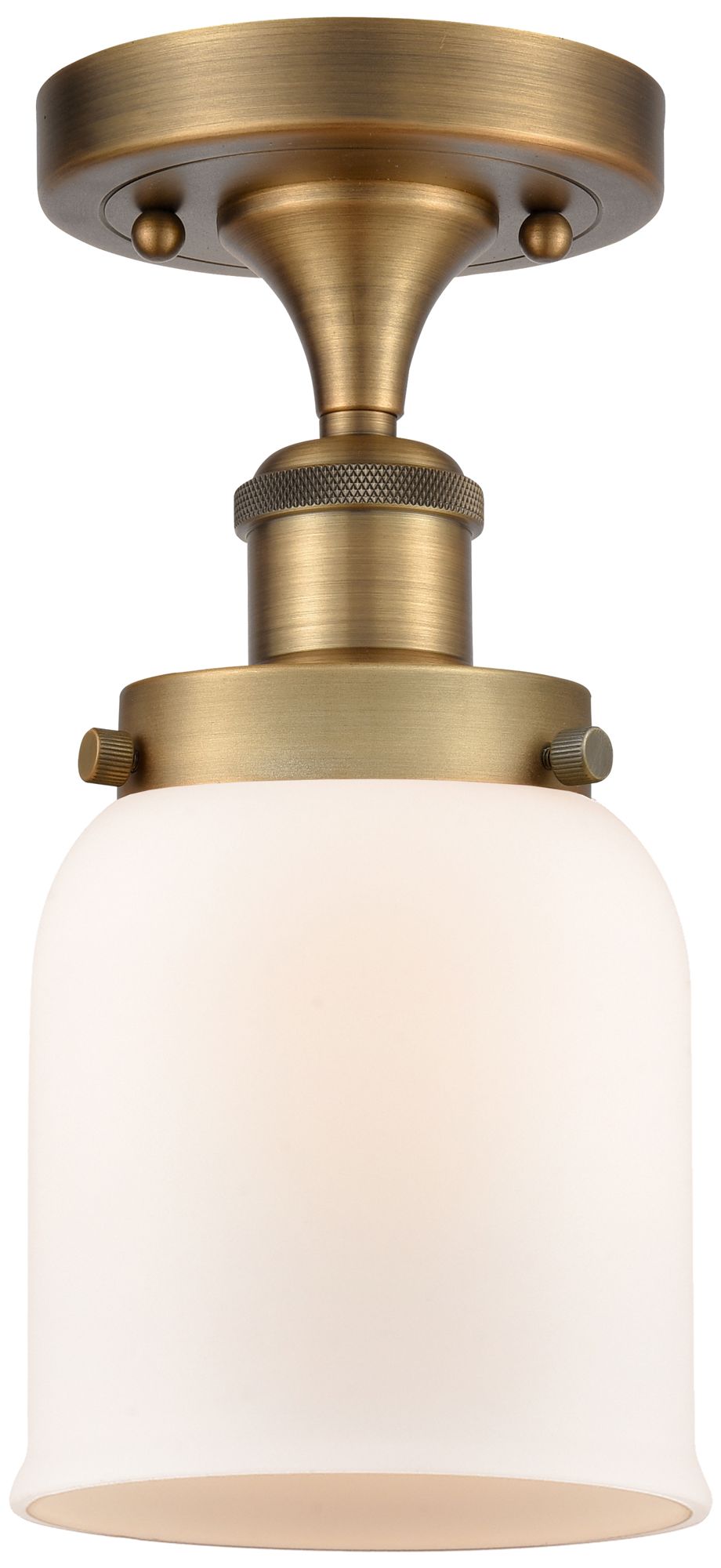 Ballston Urban Bell  5" LED Semi-Flush Mount - Brushed Brass - Matte W