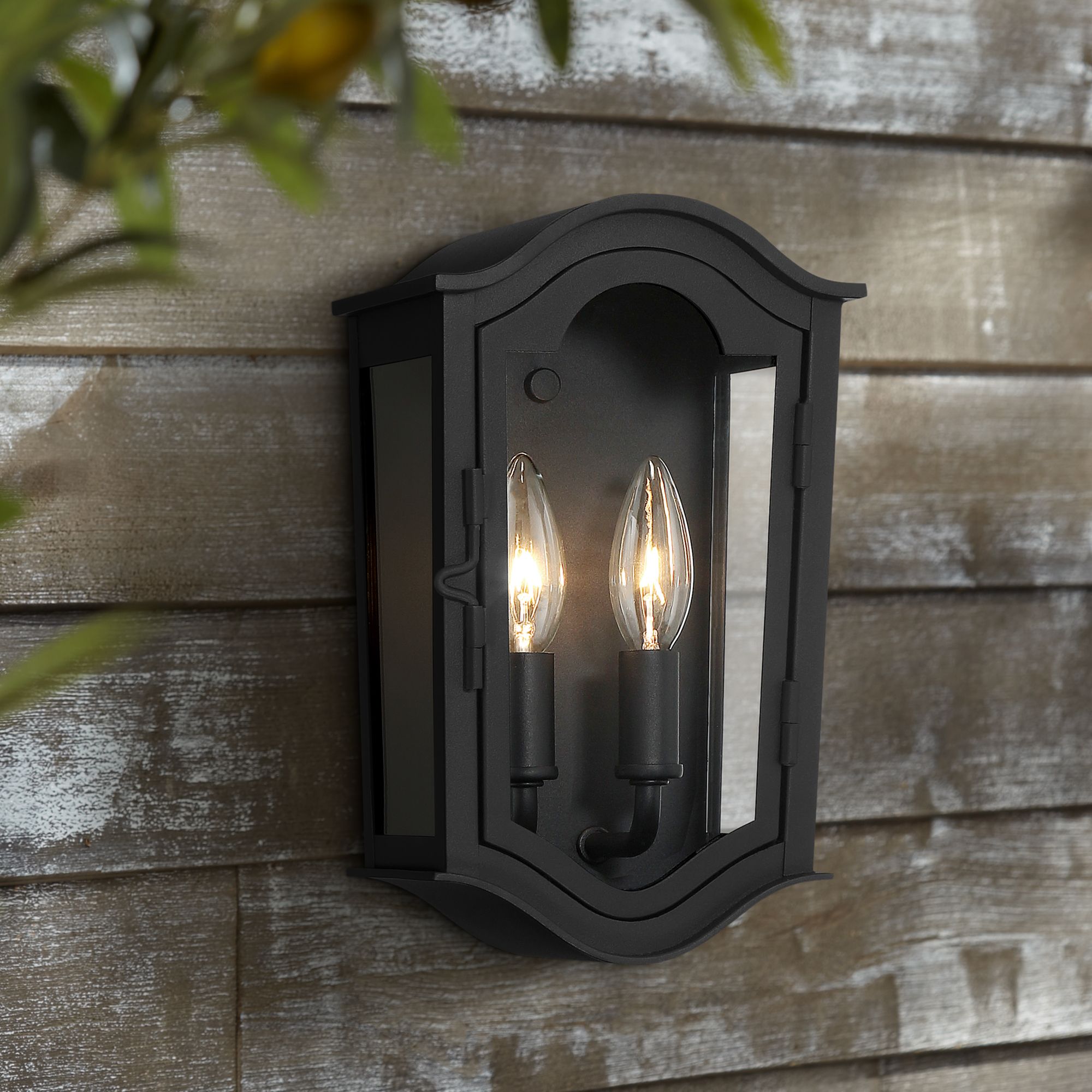 Houghton Hall 11" High Sand Coal Outdoor Wall Light