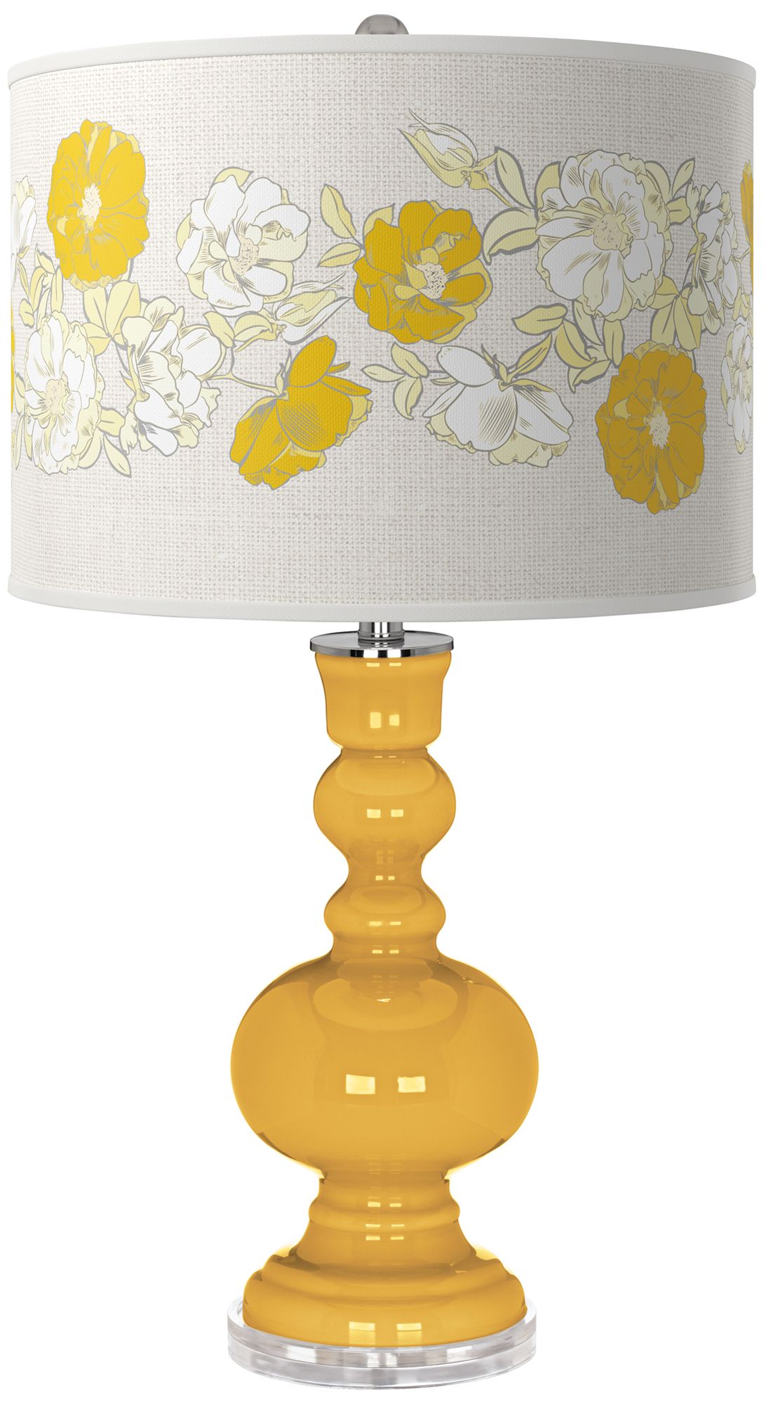 Goldenrod Rose Bouquet Apothecary Table Lamp