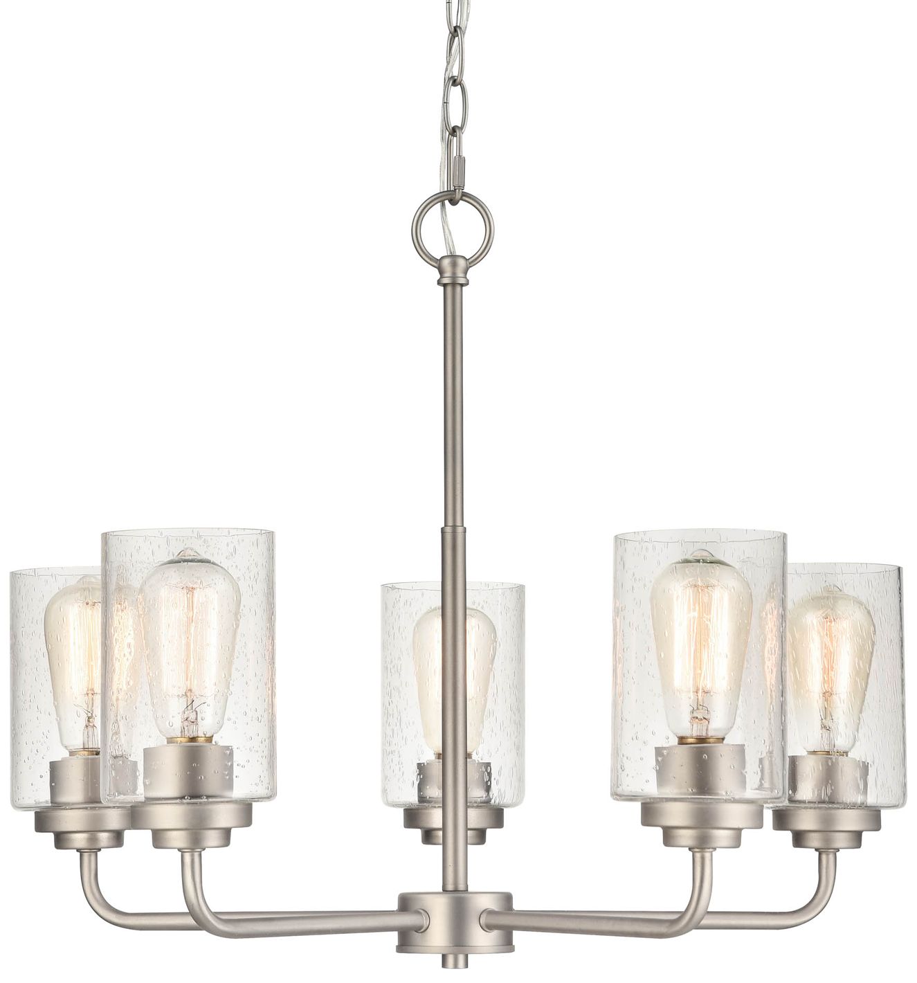 Millennium Lighting Moven 5 Light Chandelier Fixture in Satin Nickel