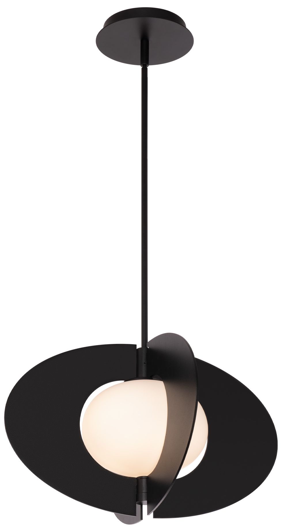 Echelon 10"H x 16"W 1-Light Pendant in Black