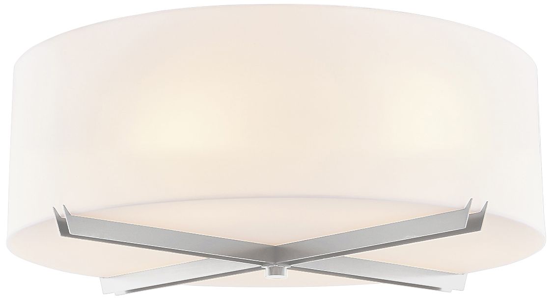 Acryluxe? Crossbar 18"W Brushed Nickel Ceiling Light