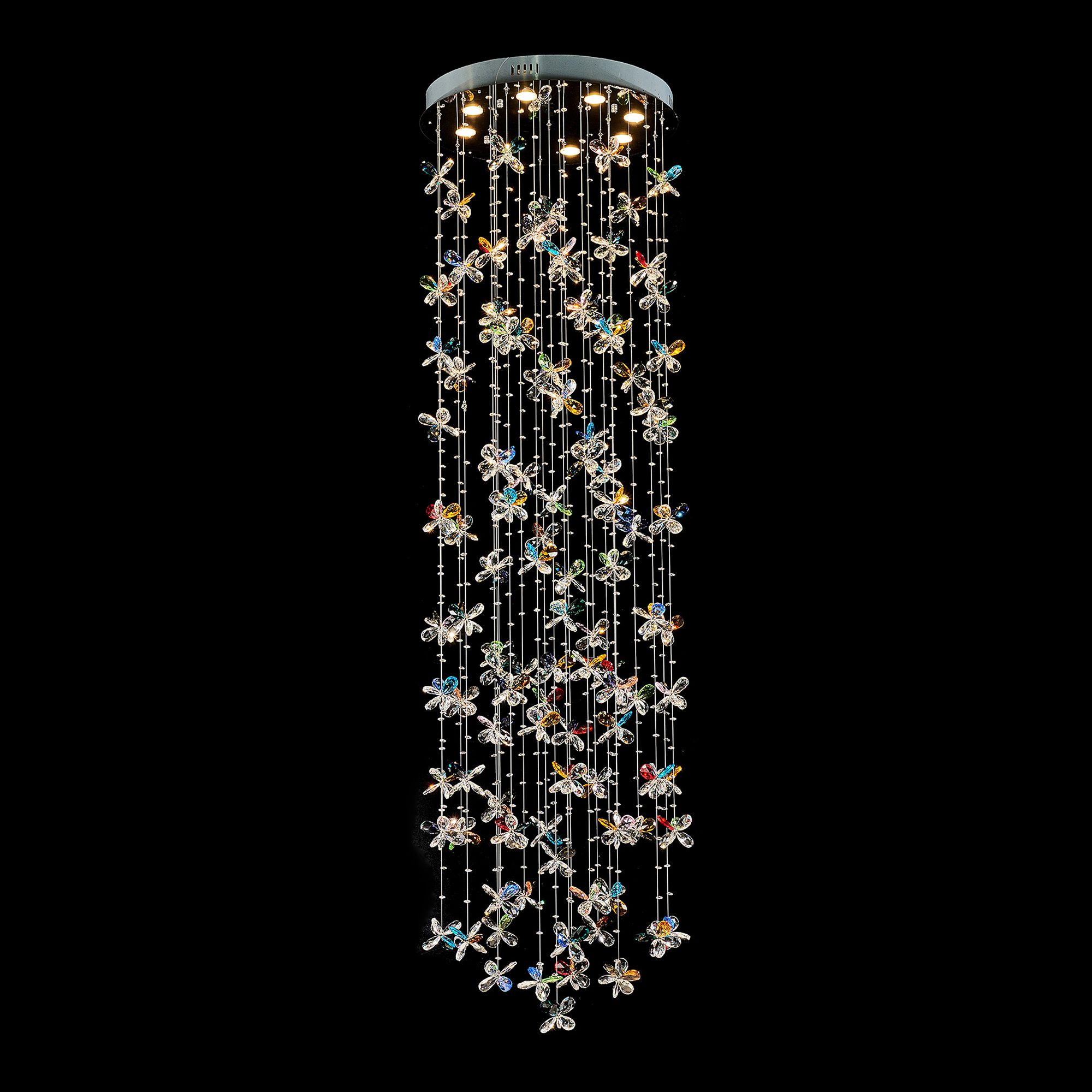 Wings of Color 25 1/2"W Multi-Color K9 Crystals Chandelier