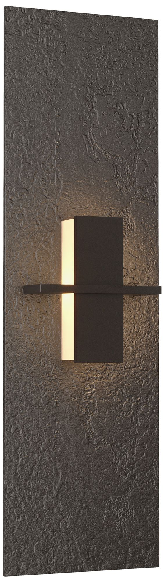 Aperture Vertical Sconce - Oil Rubbed Bronze - White Art Glass