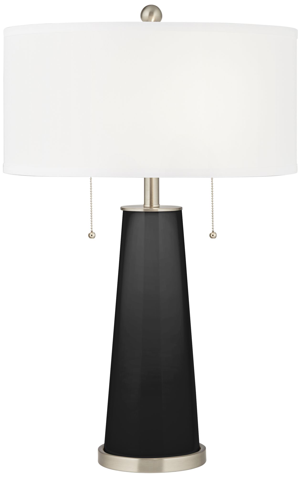 Tricorn Black Peggy Glass Table Lamp