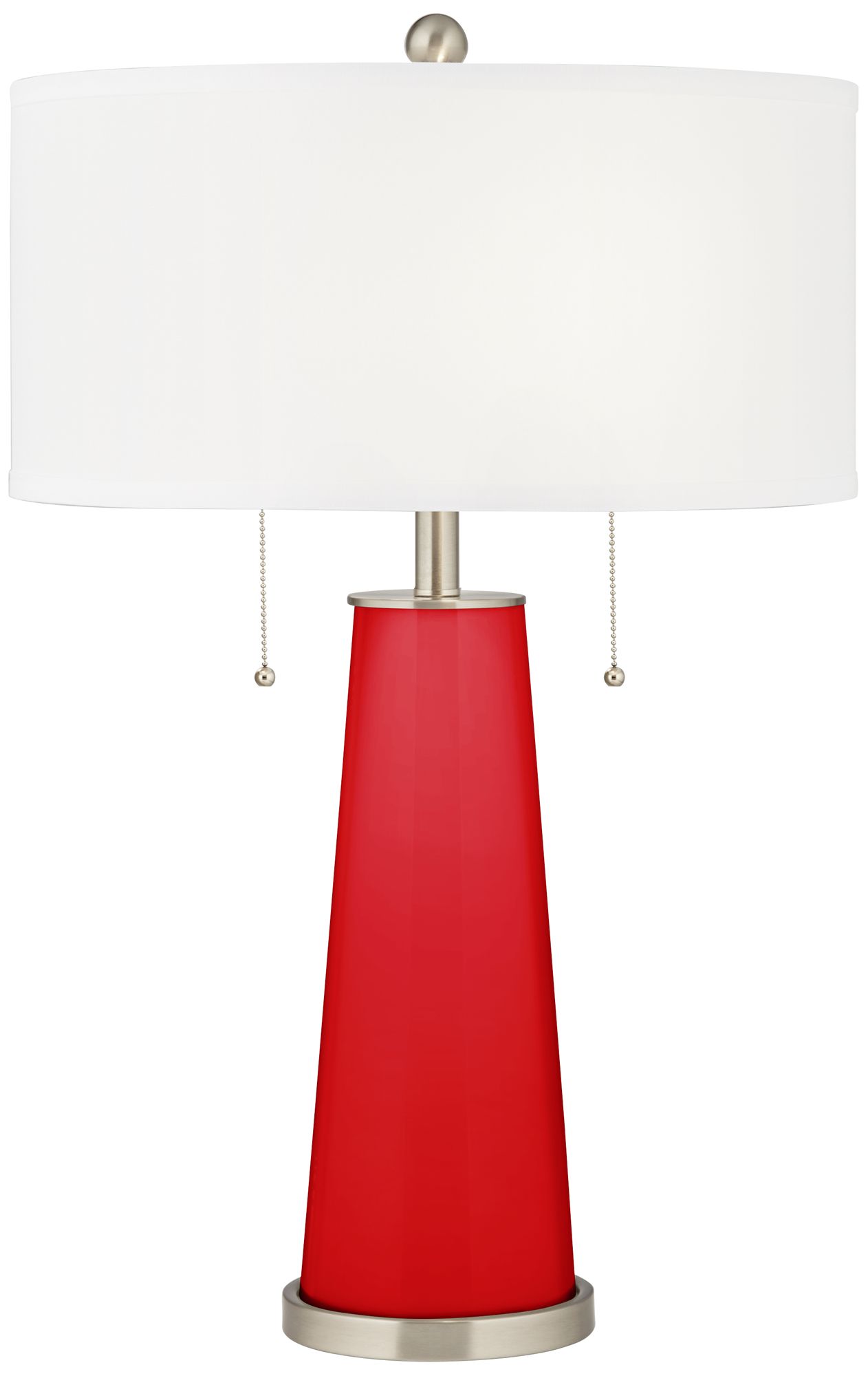 Bright Red Peggy Glass Table Lamp