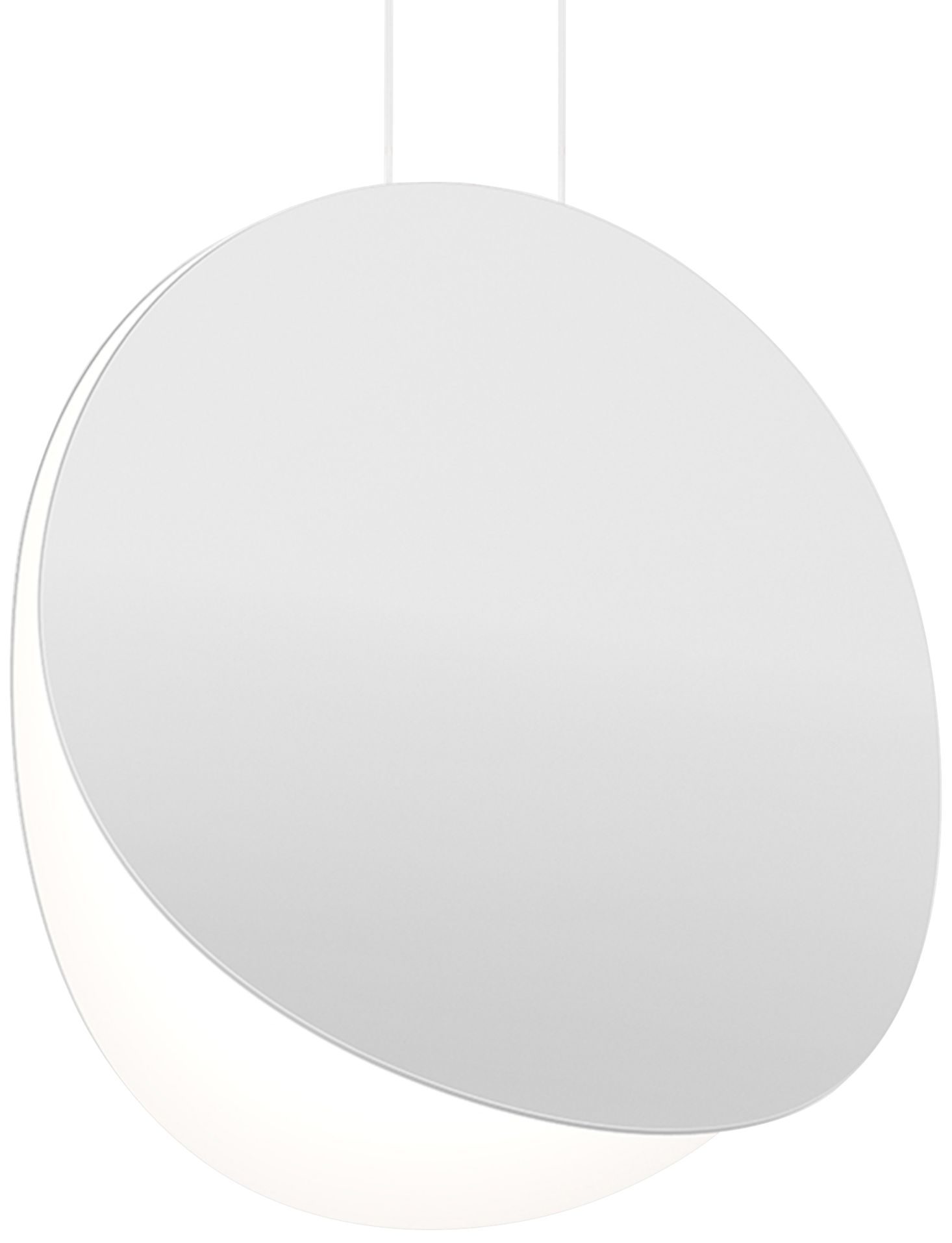 Malibu Discs? 18" Wide Satin White LED Pendant Light