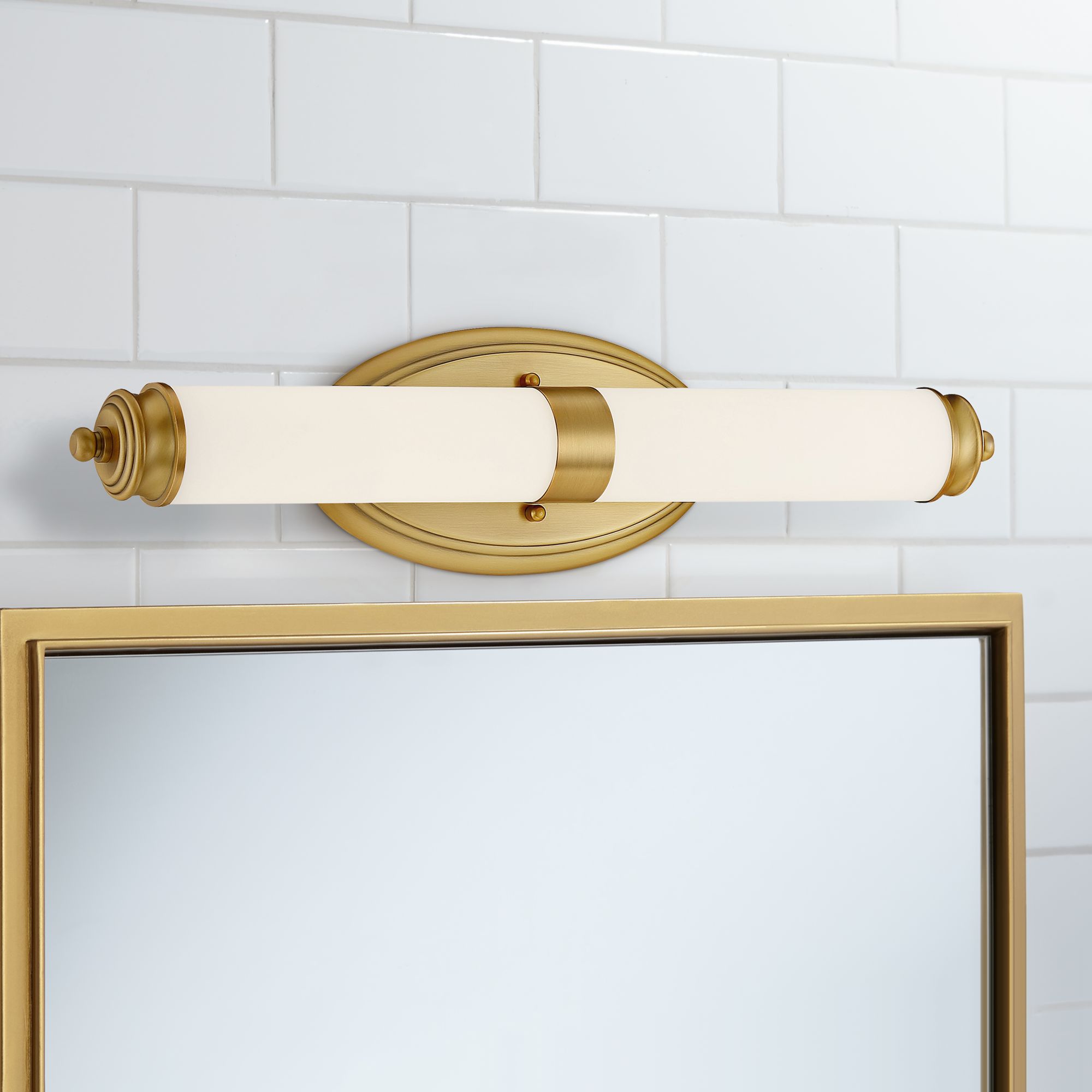 Madison 21 1/4" Wide Brushed Gold Metal Bar LED Bath Light