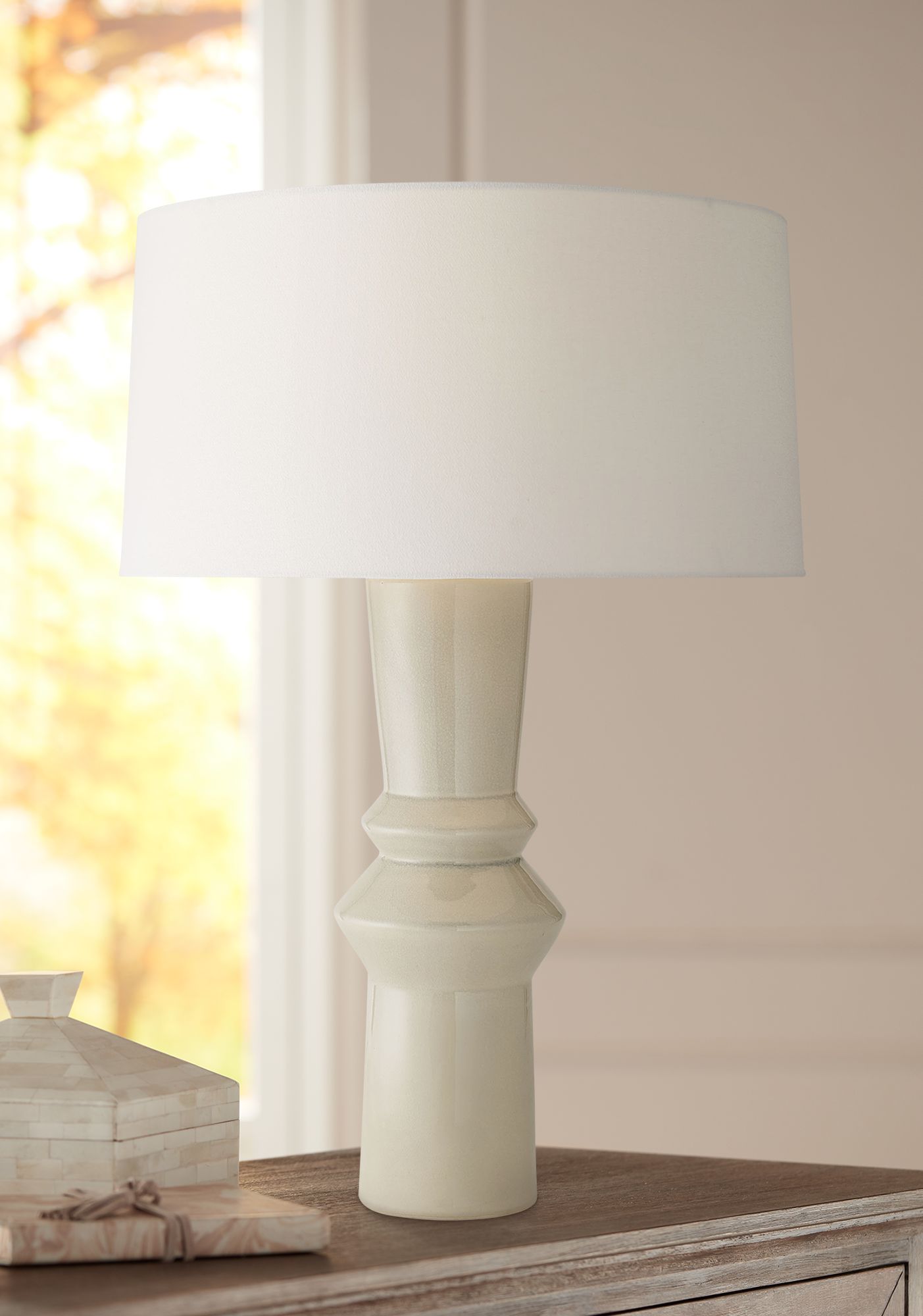 Arteriors Home Denton Light Moss Crackle Ceramic Table Lamp