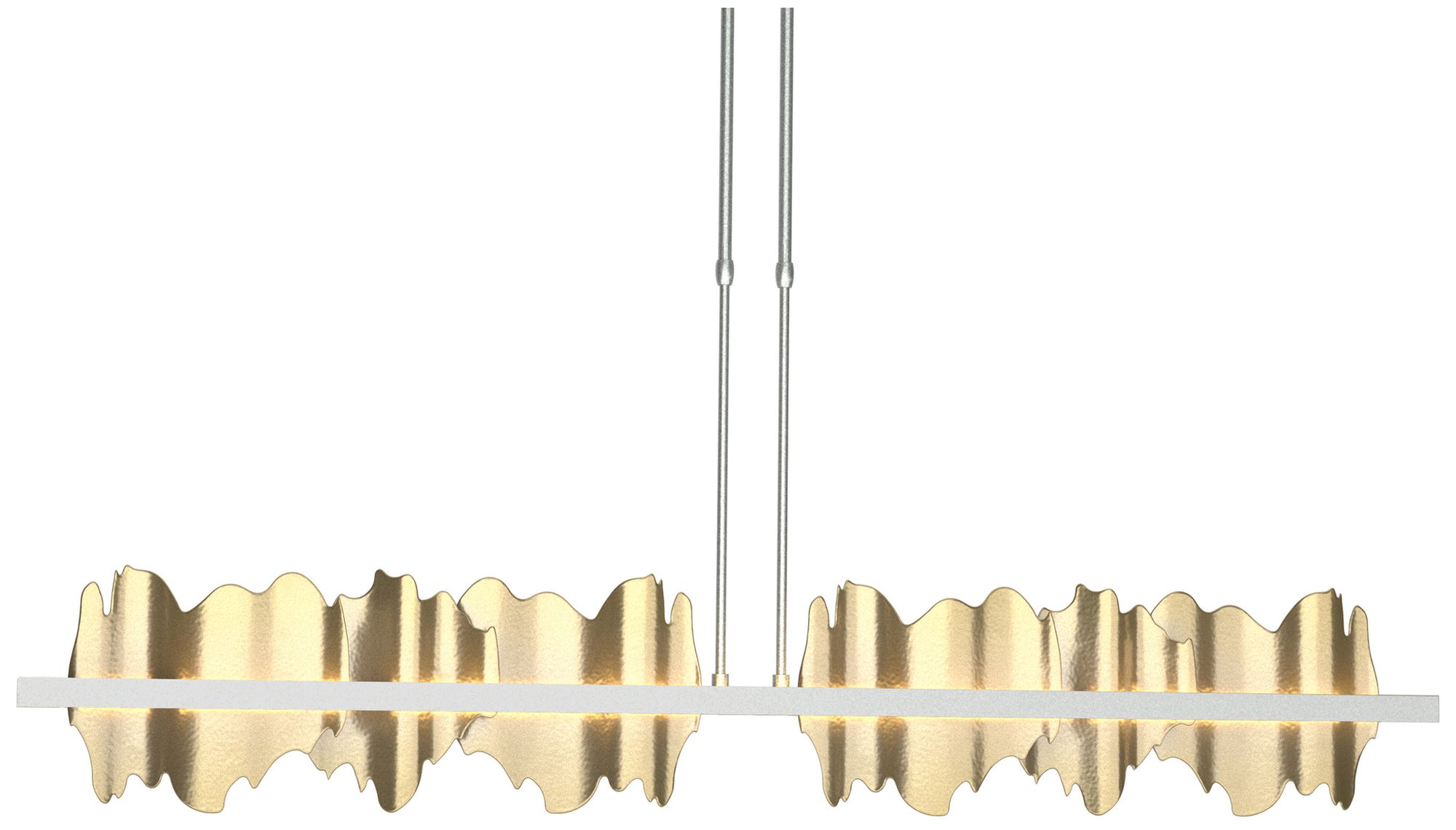 Hildene 51.9"W Modern Brass Accented Large  Long LED Pendant