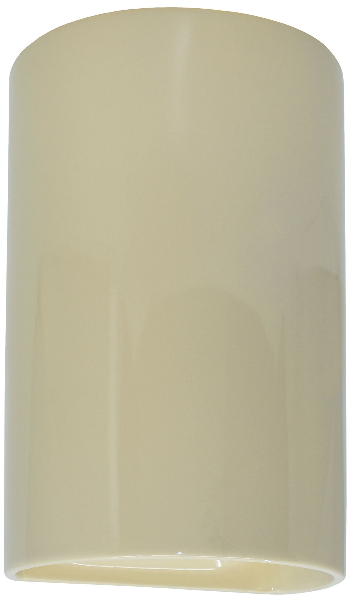 12.5" Ceramic Cylinder Closed Top Vanilla LED Sconce