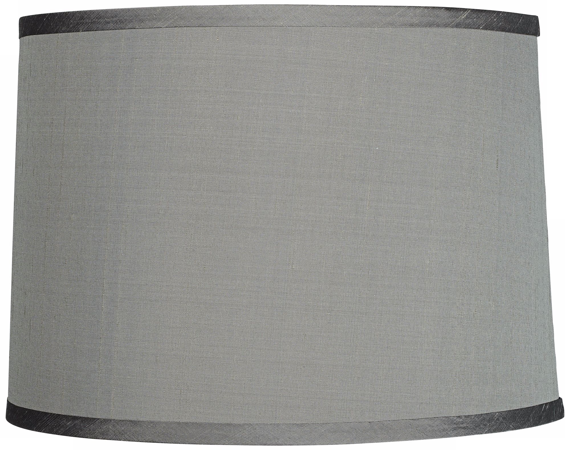 Platinum Gray Faux Silk Lamp Shade 13x14x10 (Spider)