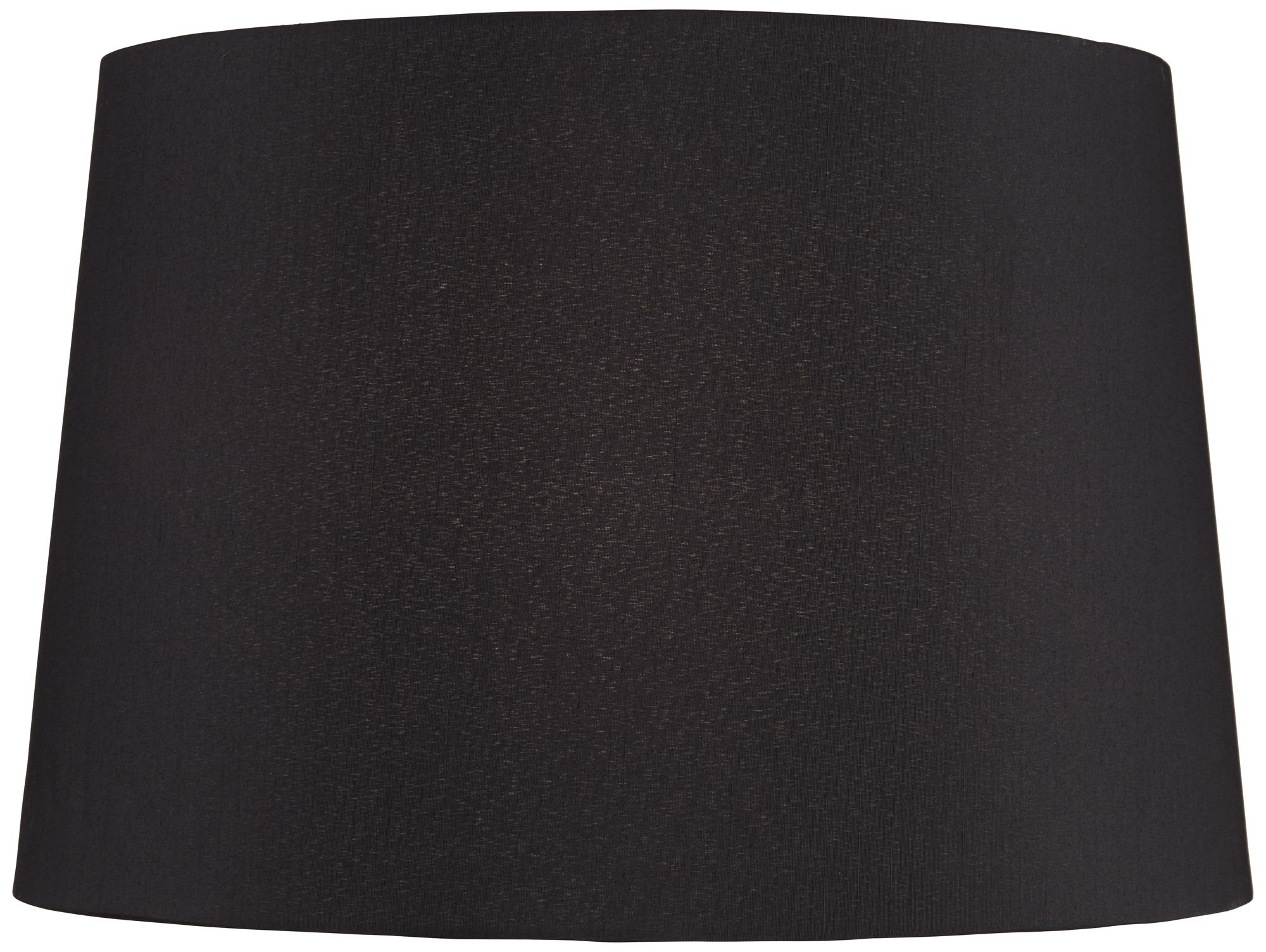 Black Faux Silk Tapered Drum Lamp Shade 13x15x10 (Spider)