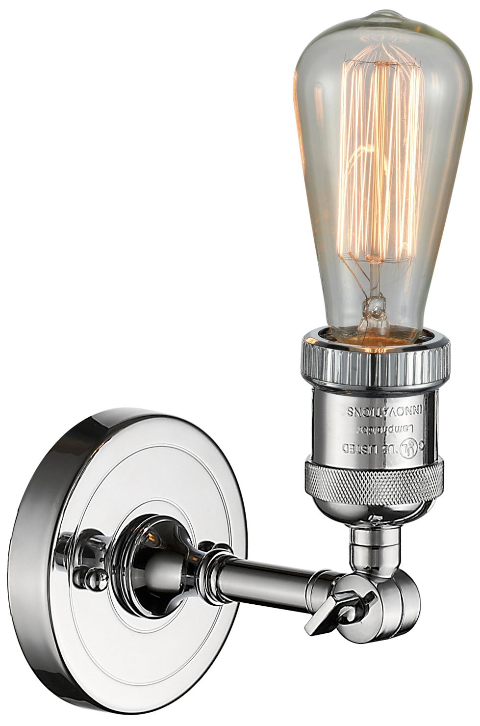 Franklin Restoration Bare Bulb 5" LED Sconce - Chrome Finish