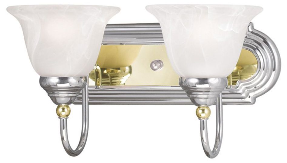 Belmont 2-Light 8.5-in Chrome Bell Vanity Light