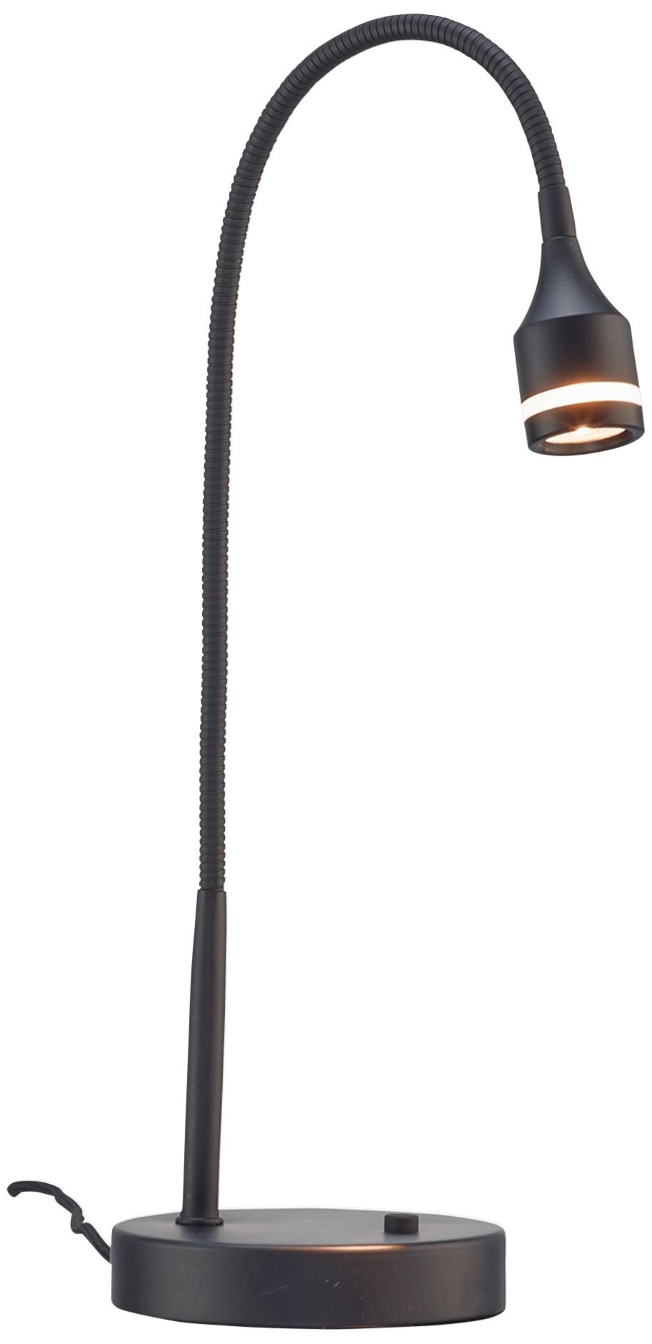 Adesso Sawyer Matte Black Adjustable Gooseneck Arm LED Desk Lamp