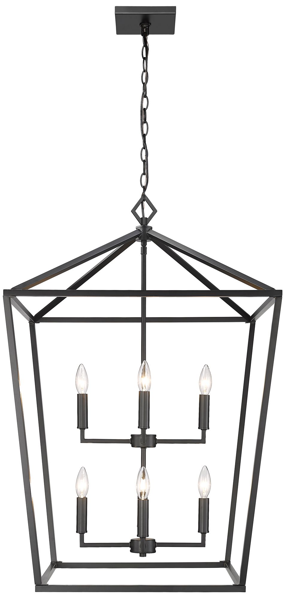 Millennium Lighting 8 Light 36" Pendant Fixture in Matte Black