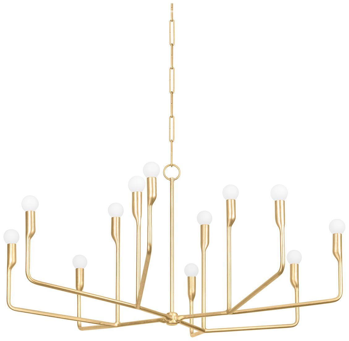 Troy Norman 84" Steel 12 Lt Chandelier