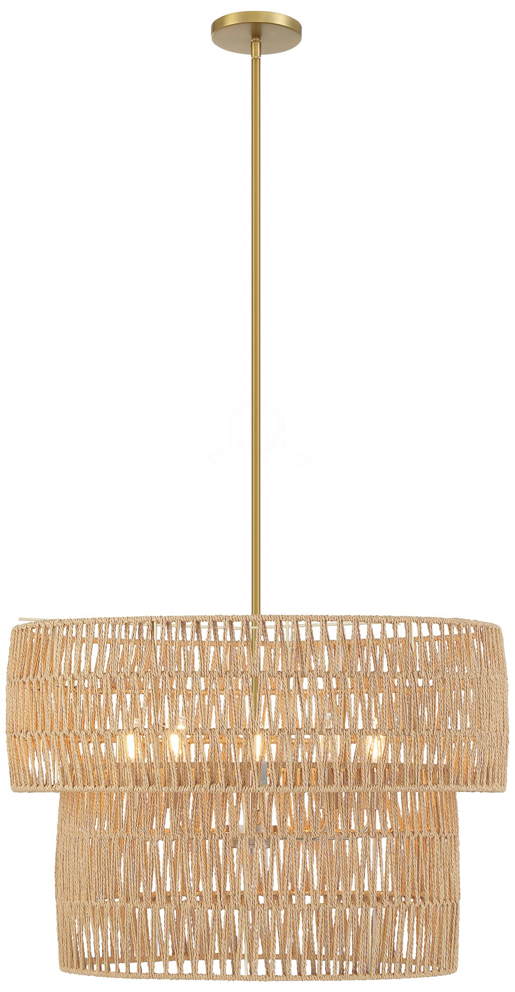 Minka-Lavery Bungalow Heaven 5-Light Soft Brass Pendant