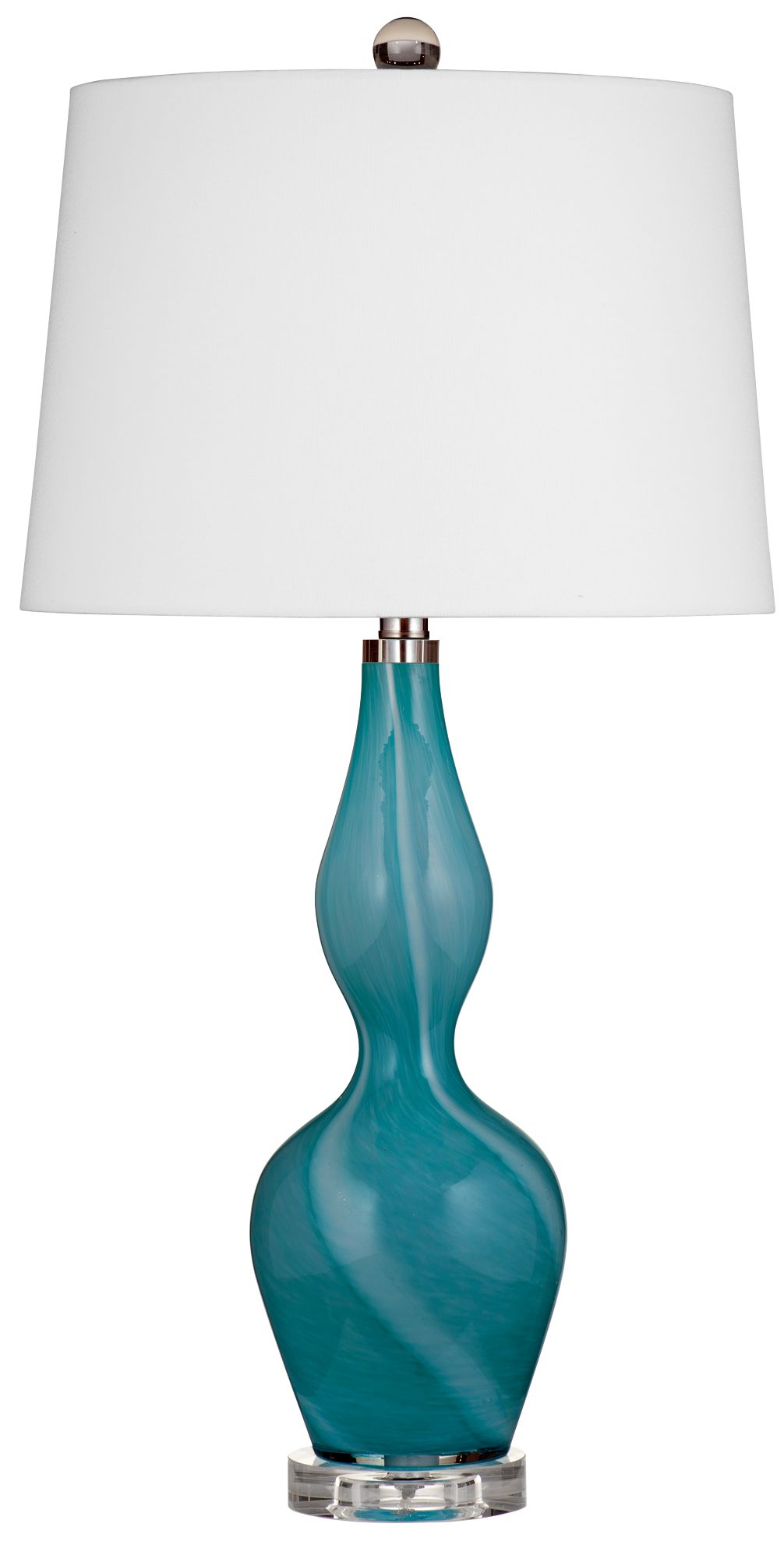 Glazed 29" Contemporary Styled Green Table Lamp