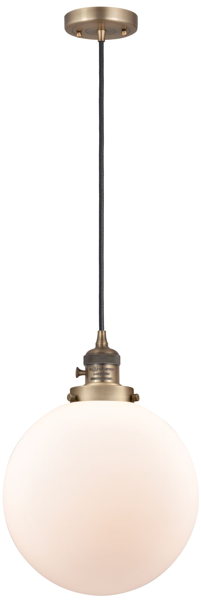 Franklin Restoration Beacon 10" Mini Pendant - Brushed Brass - Matte W