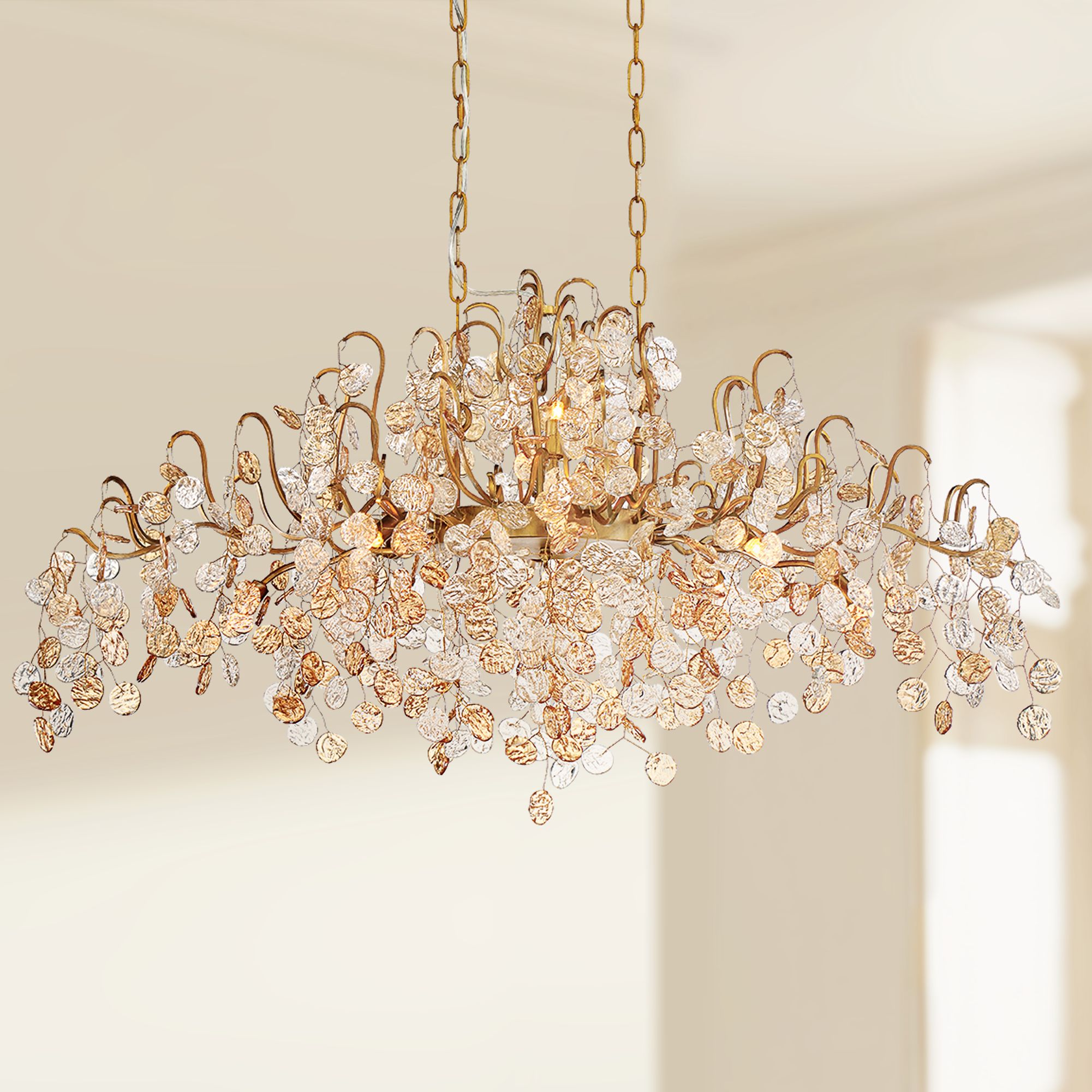 Eurofase Campobasso 45" Wide Gold 10-Light Chandelier