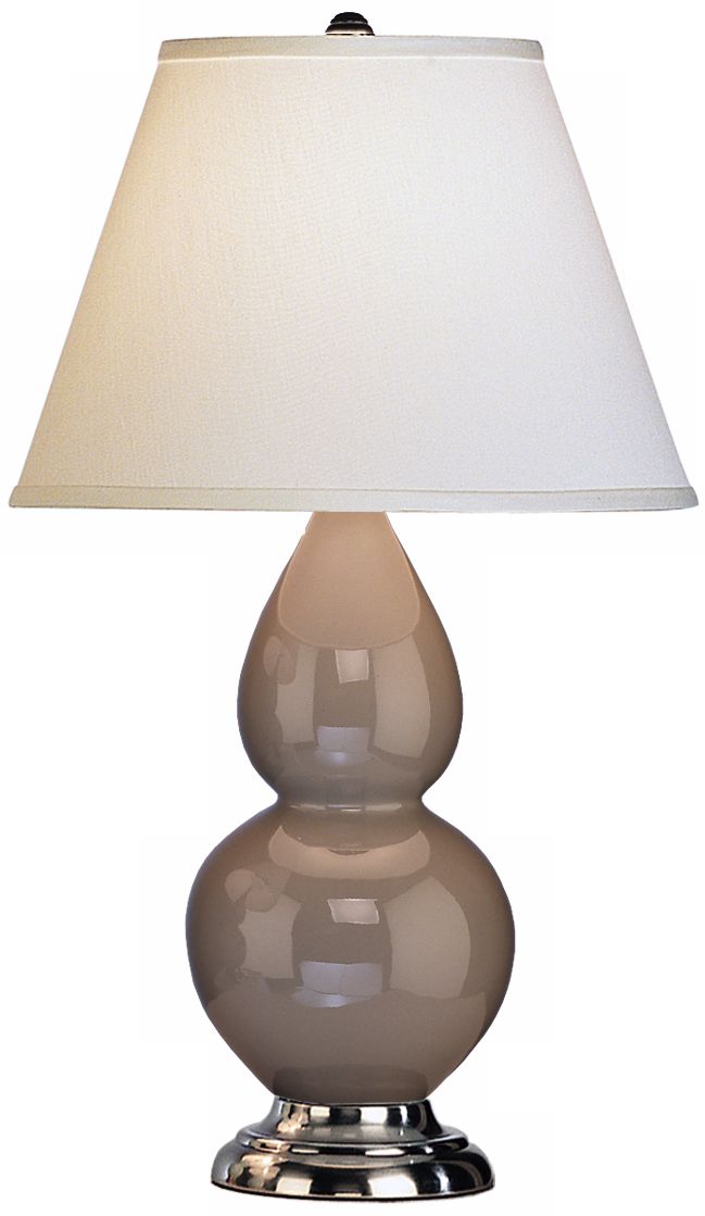 Robert Abbey 22 3/4" Taupe Ceramic and Silver Table Lamp