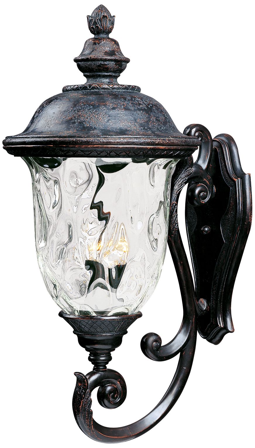 Carriage House 3 Light 14" Wide Oriental Bronze Outdoor Wall Light