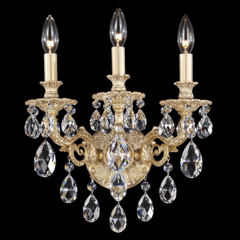 Schonbek Milano 3-Light Swarovski Crystal Wall Sconce