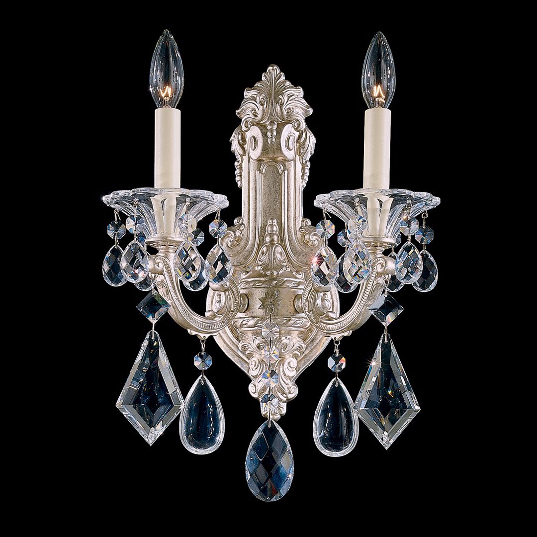 Schonbek La Scala Collection 2-Light Crystal Wall Sconce