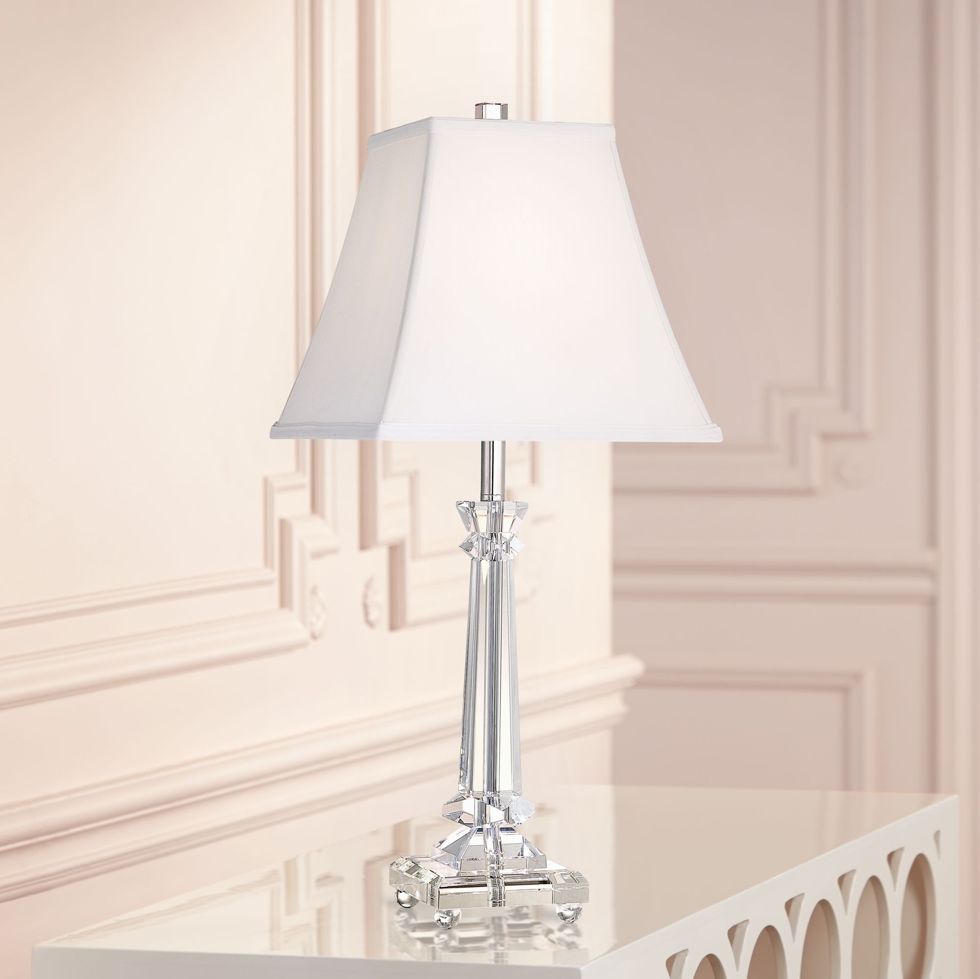 Tapered Crystal Column Lamp by Vienna Full Spectrum