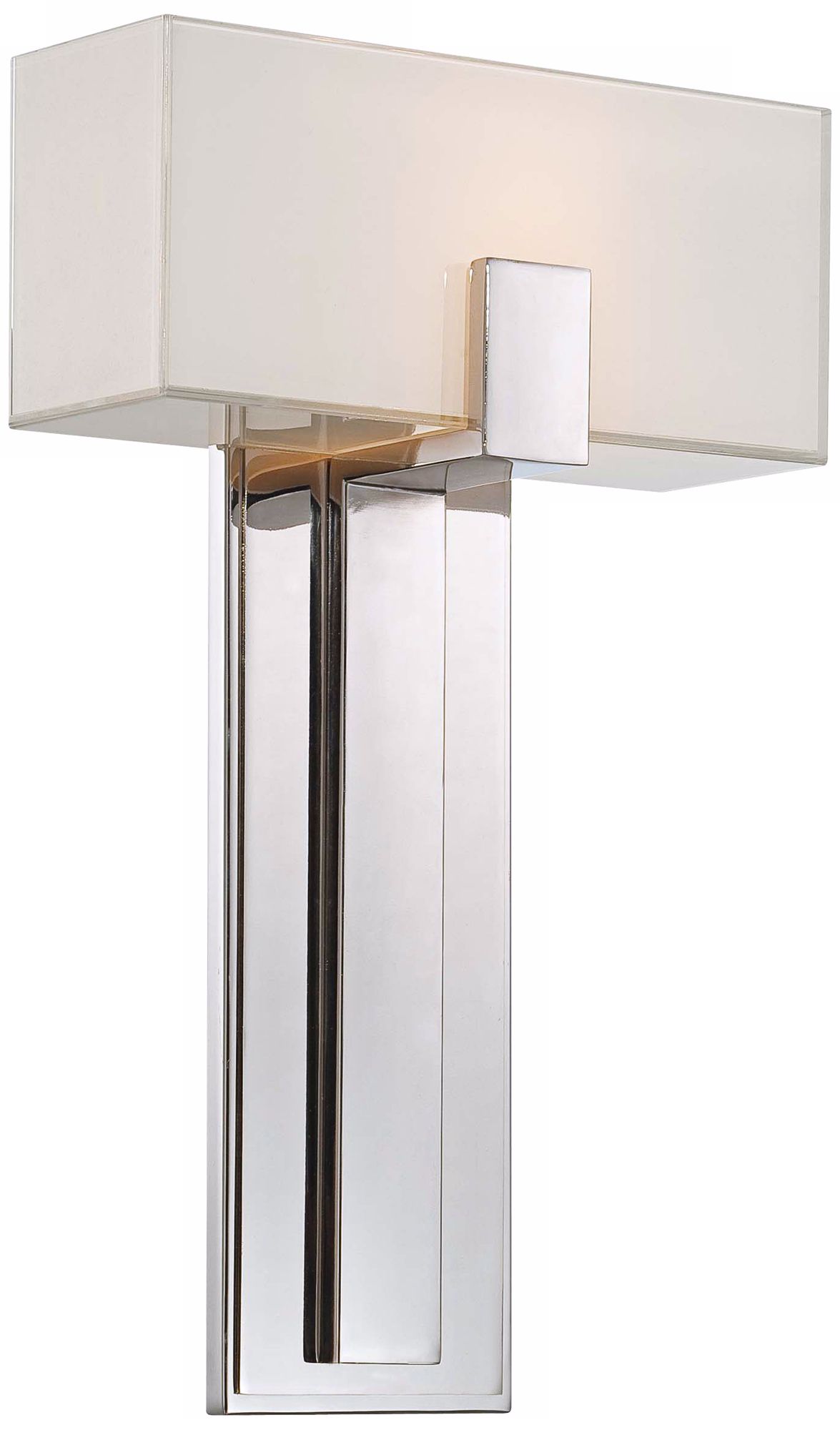 George Kovacs Mitered Glass 10" Polished Nickel Wall Sconce