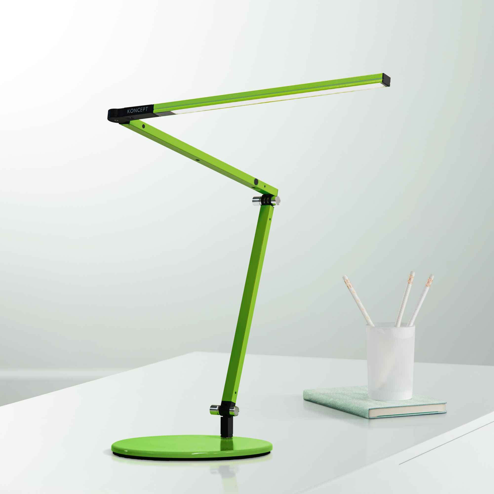 Gen 3 Z-Bar Mini Warm LED Green Modern Desk Lamp with Touch Dimmer