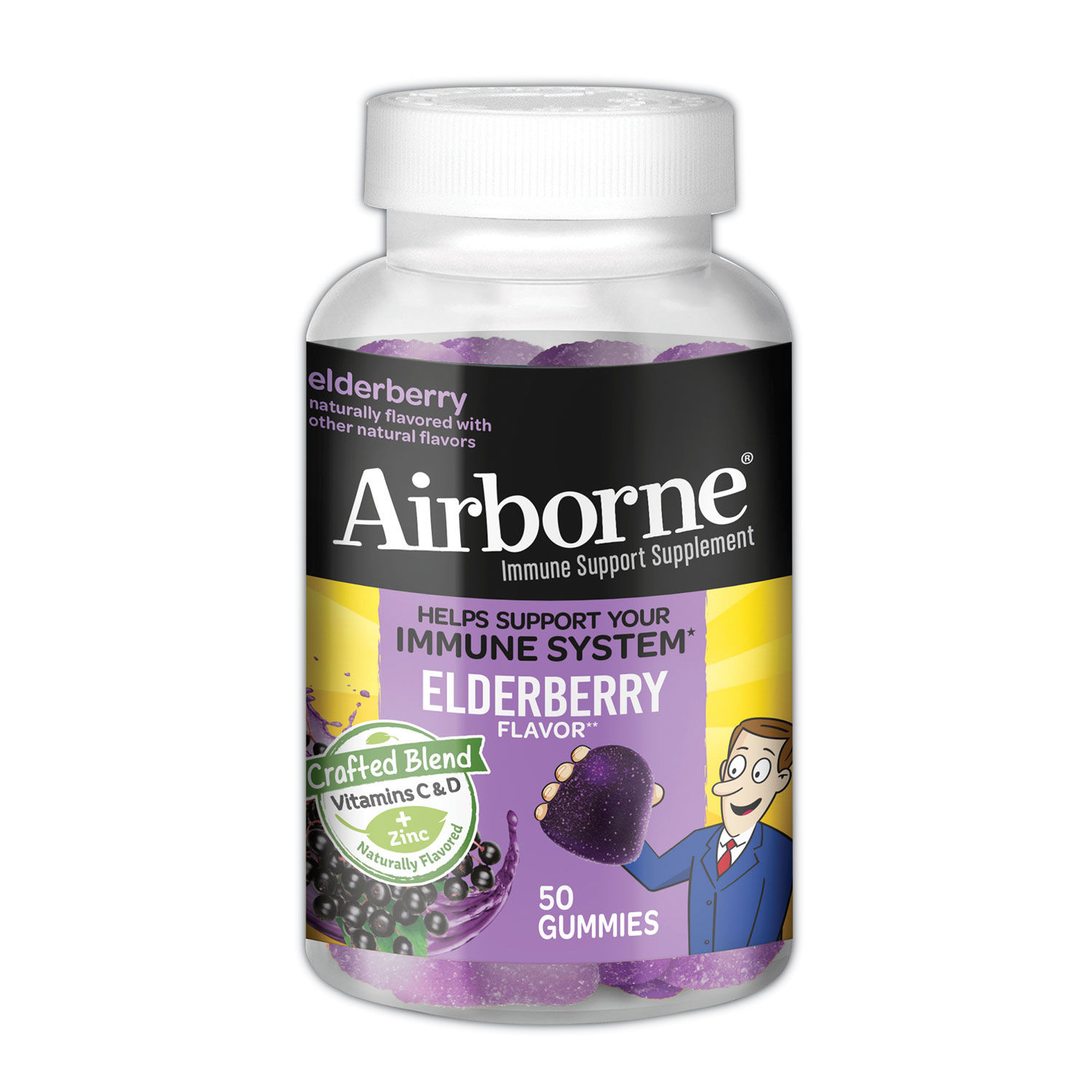 Immune Support Gummies with Elderberry 50/Bottle