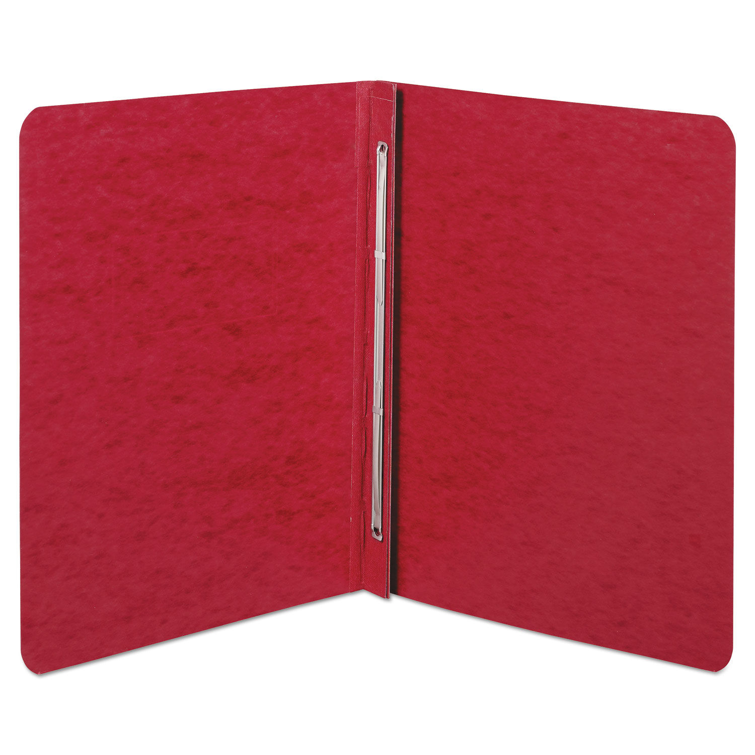 Pressboard Report Cover with Tyvek Reinforced Hinge Two-Piece Prong Fastener, 3" Capacity, 8.5 x 11, Executive Red