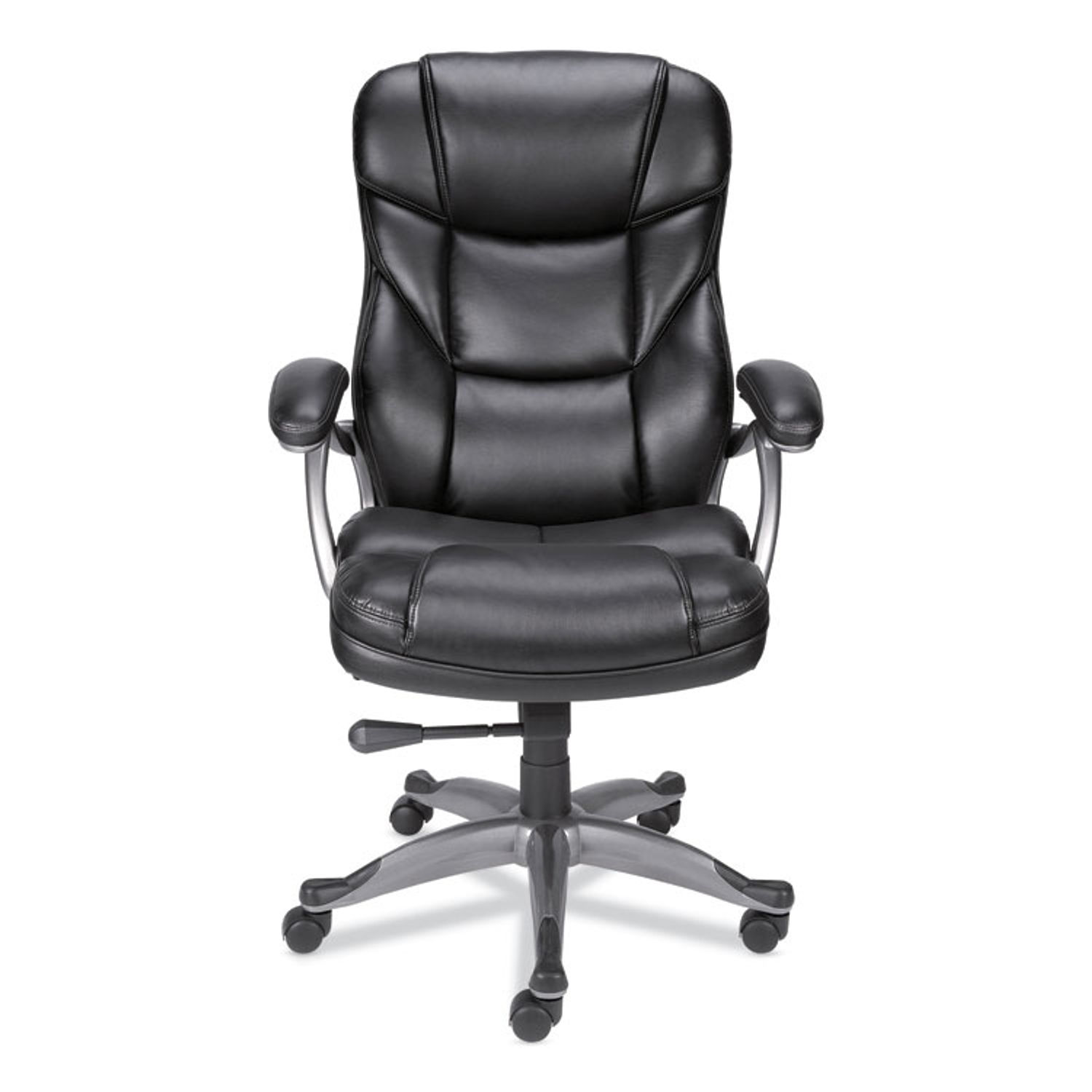 Alera Birns Series High-Back Task Chair Supports Up to 250 lb, 18.11" to 22.05" Seat Height, Black Seat/Back, Chrome Base