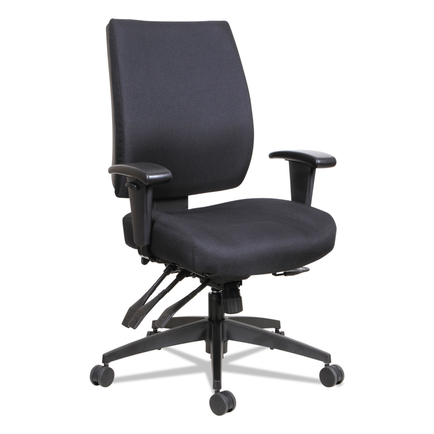 Alera Wrigley Series High Performance Mid-Back Multifunction Task Chair Supports 275 lb, 17.91" to 21.88" Seat Height, Black
