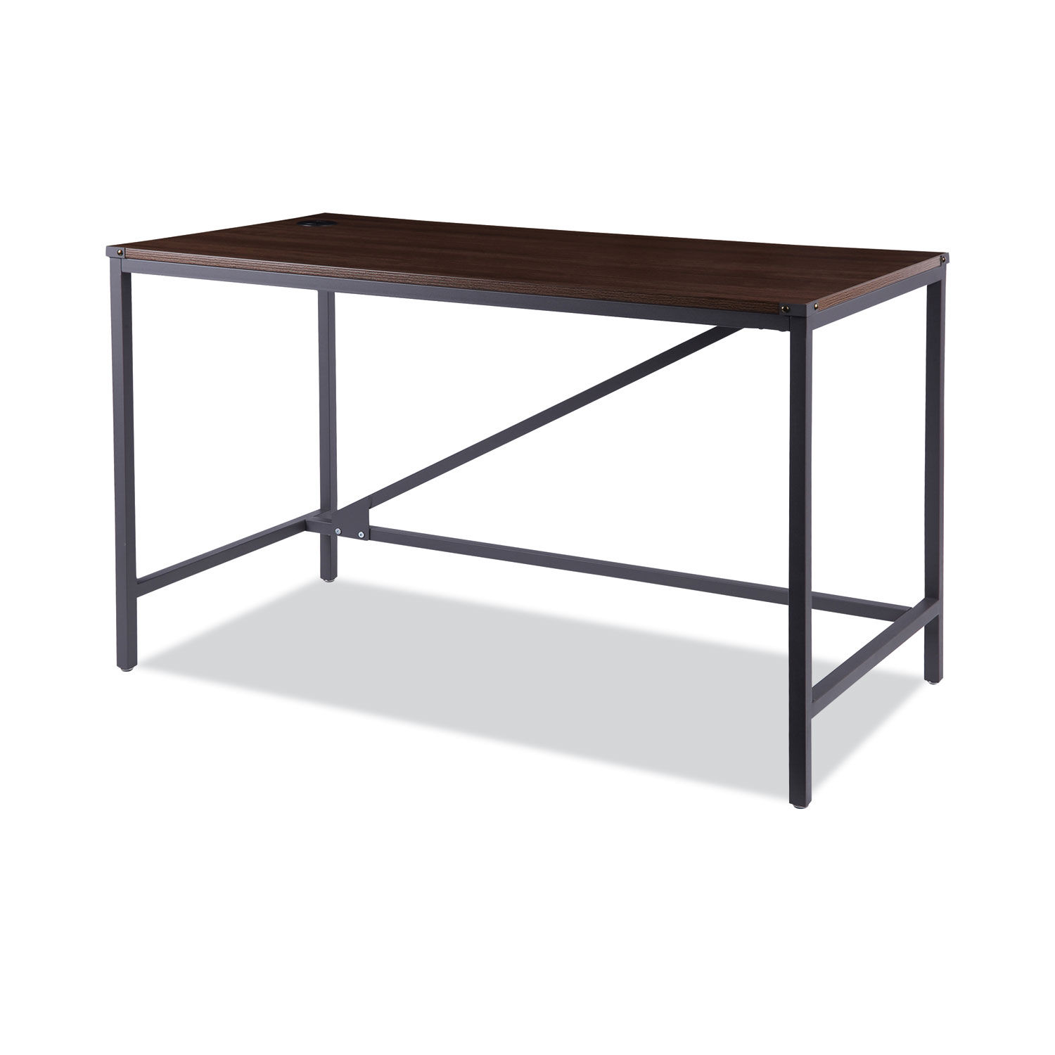 Industrial Series Table Desk 47.25" x 23.63" x 29.5", Modern Walnut