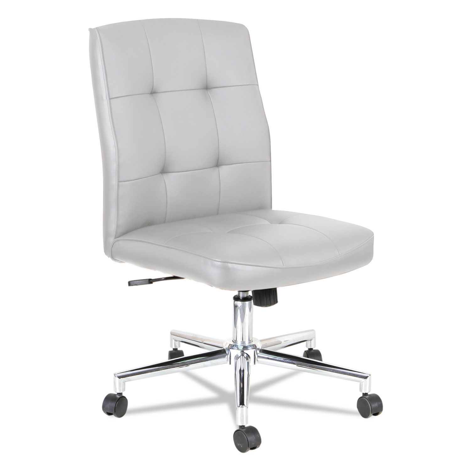 Slimline Swivel/Tilt Task Chair Supports Up to 275 lb, 17.51" to 21.45" Seat Height, White Seat/Back, Chrome Base